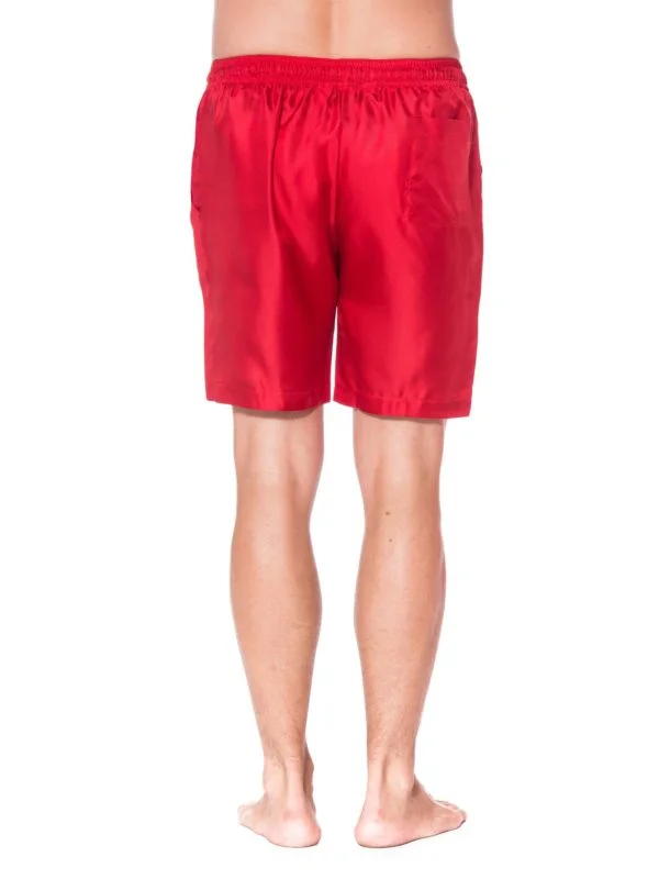 Short soie homme rouge de marque The Cocoonalist, vue de dos